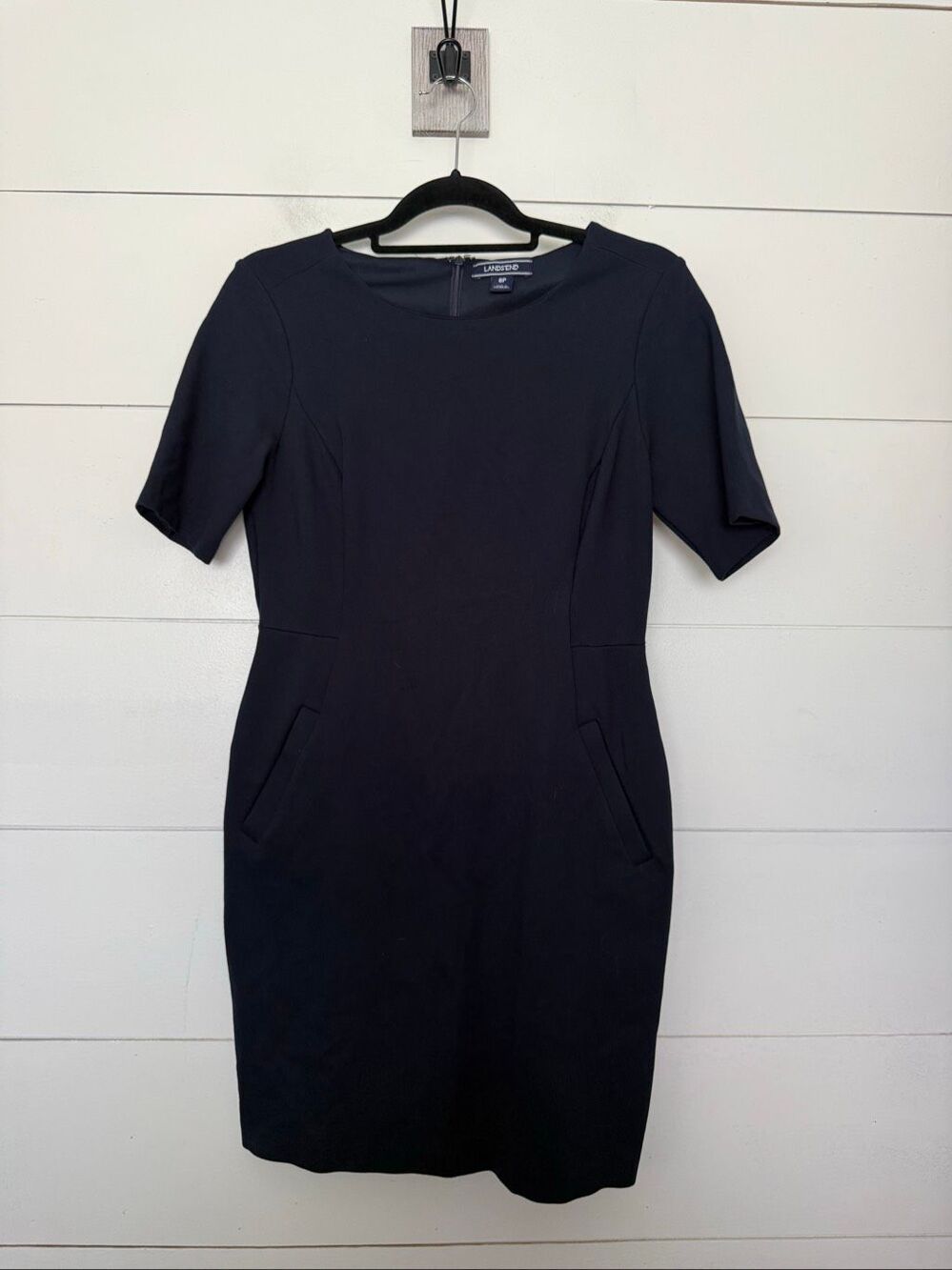 Lands End Women’s 8P Navy Blue Career Dress Office Core